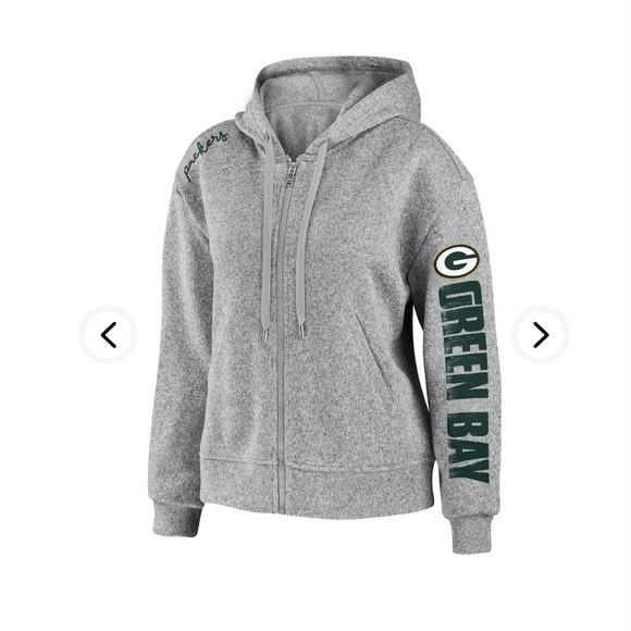 NWOT Green Bay Packers WEAR by Erin Andrews Women's Full-Zip Hoodie SMALL - Picture 2 of 6